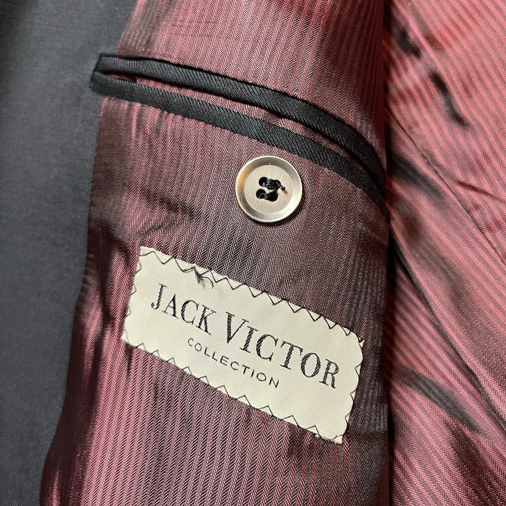 Jack Victor Loretowood Men's Blazer Jacket Super 110's 42 XL Italy 100% Wool